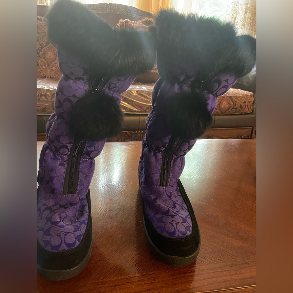 Coach Theona boots like new worn once!